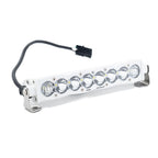 S8 White Straight LED Light Bar (10 Inch; Driving/Combo; Clear) Baja Designs