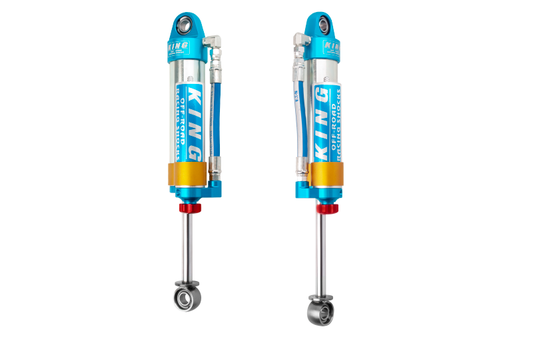 King Shocks 96-04 Toyota Tacoma (6 Lug) Rear 2.5 Dia Piggy Hose Reservoir Shock w/Adjuster (Pair)-LTW Motorsports