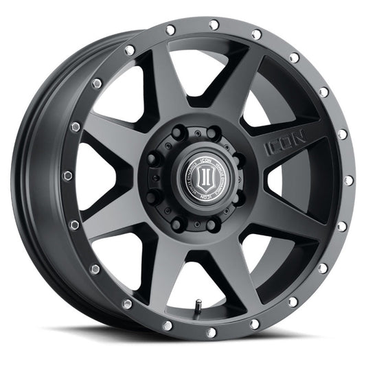 ICON Rebound 20x9 8x6.5 12mm Offset 5.5in BS 121.40mm Bore Satin Black Wheel-LTW Motorsports