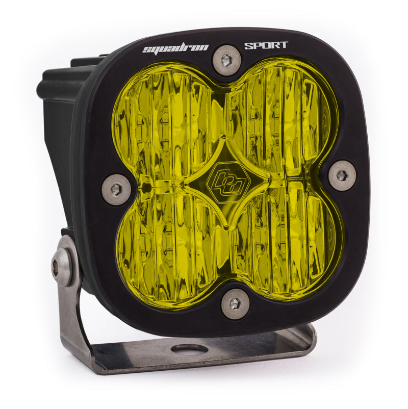 Baja Designs Squadron Sport Wide Cornering Black LED Light Pod Pattern - Amber-LTW Motorsports