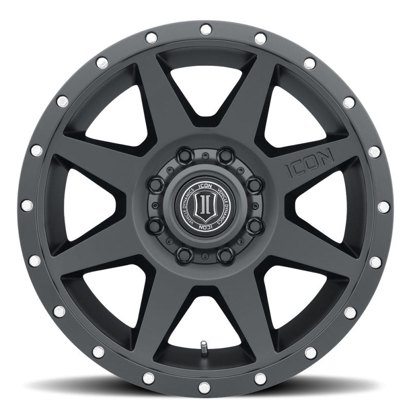ICON Rebound 20x9 8x6.5 12mm Offset 5.5in BS 121.40mm Bore Satin Black Wheel-LTW Motorsports