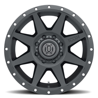ICON Rebound 20x9 8x170 6mm Offset 5.25in BS Satin Black Wheel-LTW Motorsports
