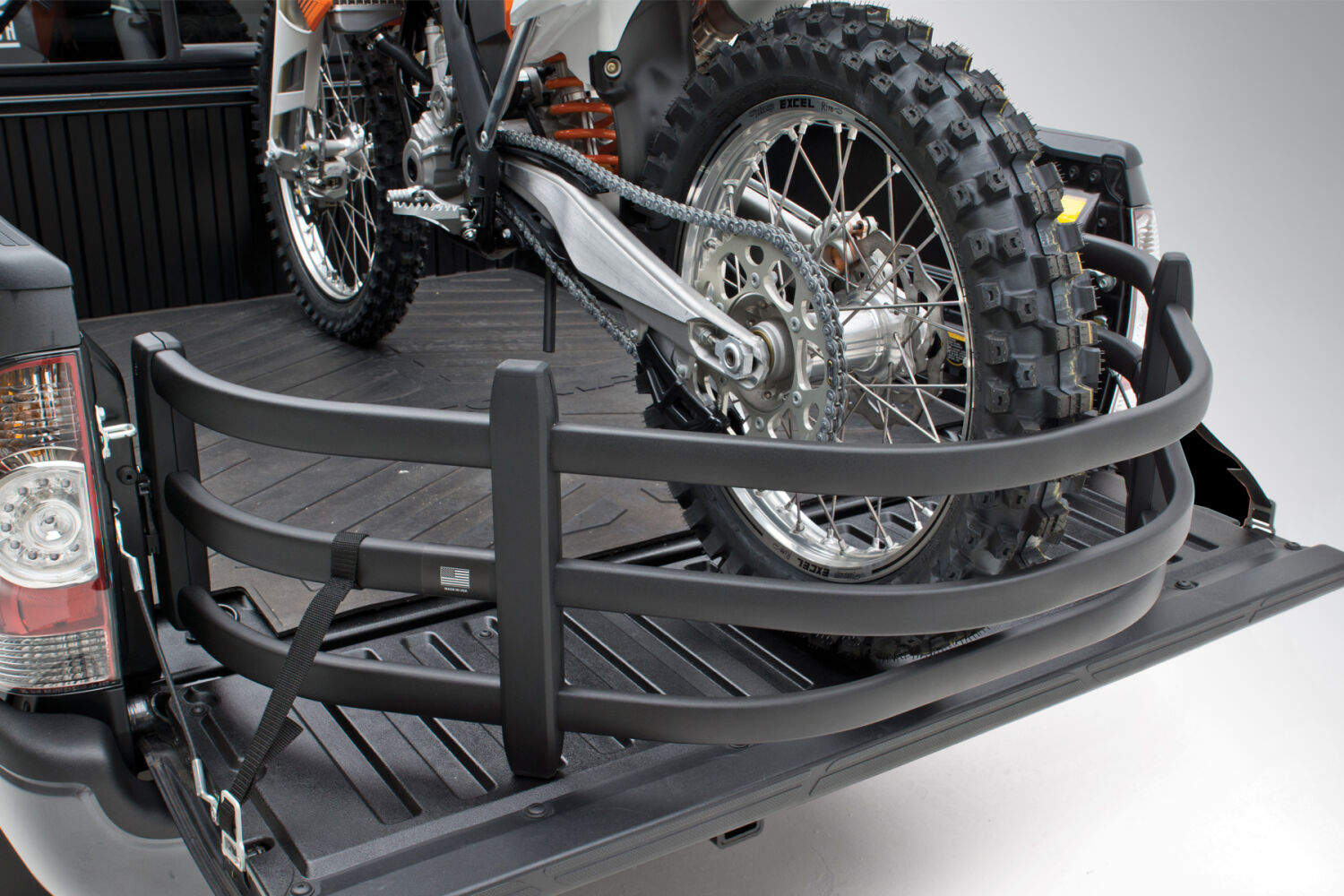 Black BedXtender HD Tailgate Bed Extender Moto For 04-12 Colorado/Canyon 1996-2004 1998-2017 Nissan Frontier 00-06 Toyota Tundra 05-15 Toyota Tacoma 07-09 Standard Bed AMP Research