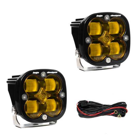Baja Designs Squadron SAE LED Auxiliary Light Pod Pair - Amber-LTW Motorsports