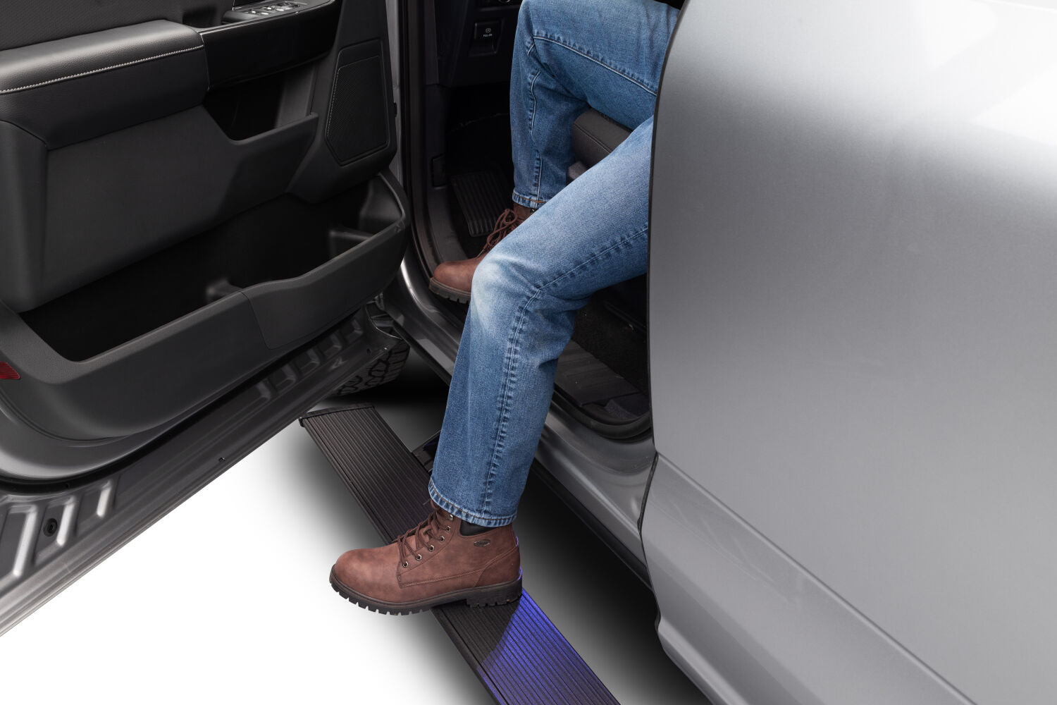 PowerStep Electric Running Boards Plug N Play System For 2007-2017 Toyota Tundra Double and CrewMax Cab AMP Research