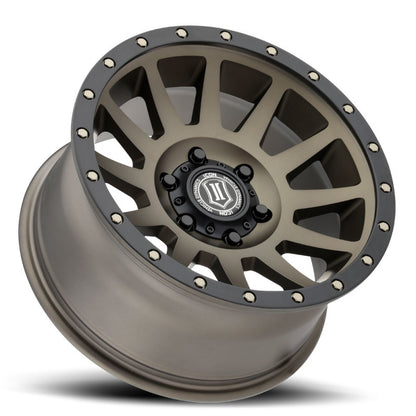 ICON Compression 17x8.5 6x5.5 0mm Offset 4.75in BS 106.1mm Bore Bronze Wheel-LTW Motorsports