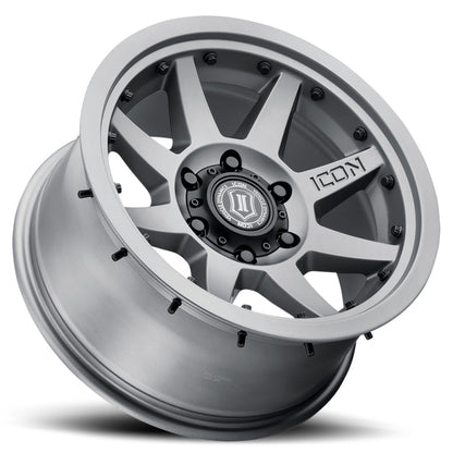 ICON Rebound Pro 17x8.5 6x5.5 0mm Offset 4.75in BS 106.1mm Bore Titanium Wheel-LTW Motorsports