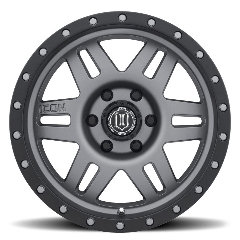ICON Six Speed 17x8.5 6x5.5 25mm Offset 5.75in BS 108.1mm Bore Titanium Wheel-LTW Motorsports