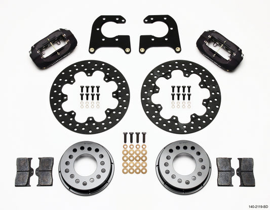 Wilwood Forged Dynalite Rear Drag Kit Drilled Rotor New Big Ford 2.50in Offset-LTW Motorsports