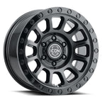 Hulse 17 X 8.5 / 6 X 135 6MM Offset 5 Inch Back Space Double Black, ICON Alloys