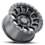 Hulse 17 X 8.5 / 6 X 135 6MM Offset 5 Inch Back Space Double Black, ICON Alloys
