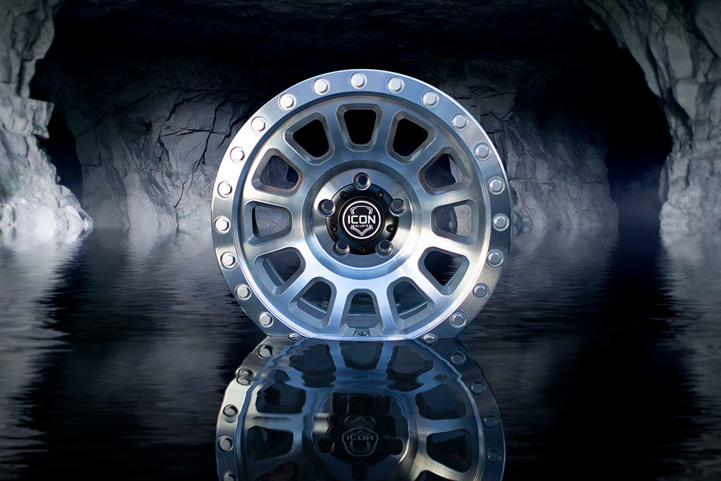 Hulse 17 X 8.5 / 5 X 5 -6MM Offset 4.5 Inch Back Space Sliver Machined, ICON Alloys