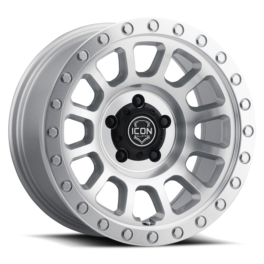 Hulse 17 X 8.5 / 5 X 5 -6MM Offset 4.5 Inch Back Space Sliver Machined, ICON Alloys