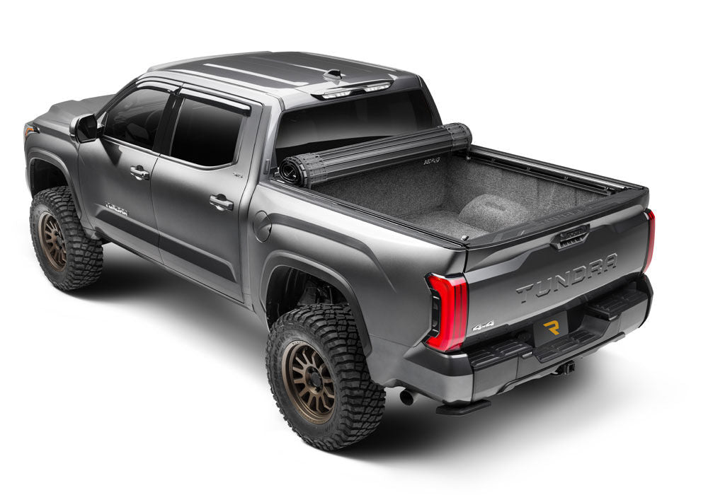Revolver X4ts Hard Rolling Truck Bed Cover 2022-2026 Toyota Tundra with or without Deck Rail System without Trail Special Edition Storage Boxes BAK