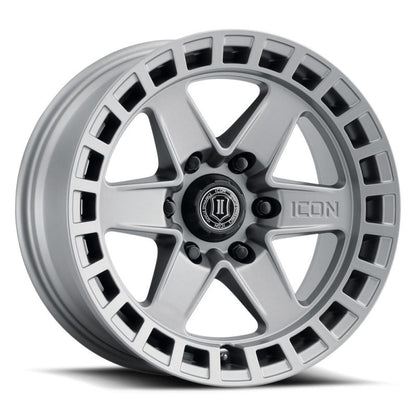 ICON Raider 17x8.5 6x135 6mm Offset 5in BS Titanium Wheel-LTW Motorsports