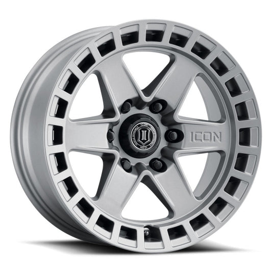 ICON Raider 17x8.5 6x135 6mm Offset 5in BS Titanium Wheel-LTW Motorsports