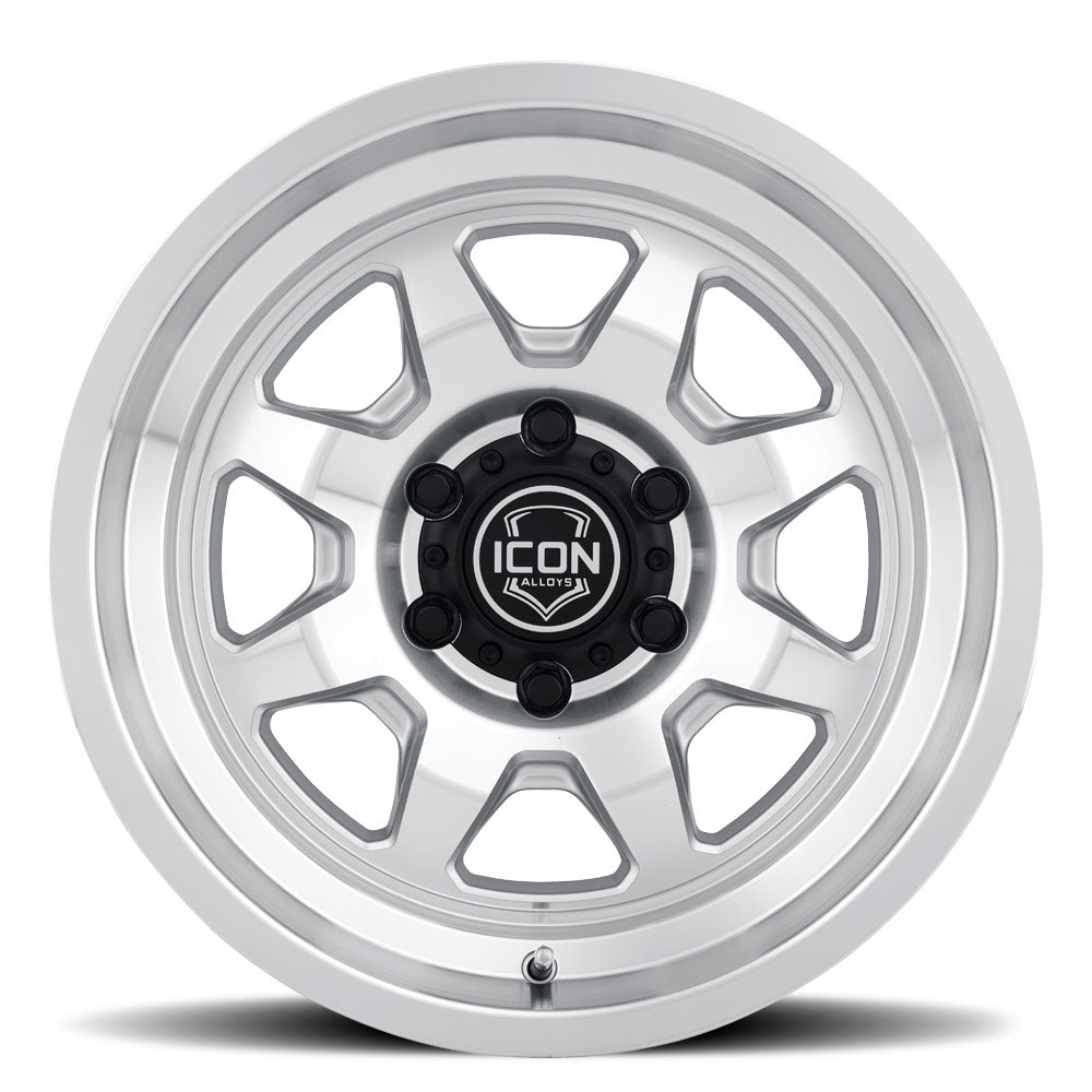 Nuevo 17 X 8.5 / 5 X 5 -6MM Offset 4.5 Inch Back Space Sliver Machined, ICON Alloys
