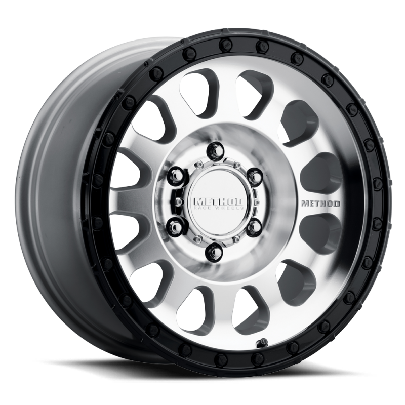 Method MR315 17x9 -12mm Offset 6x5.5 106.25mm CB Machined Wheel - Gloss Black Lip