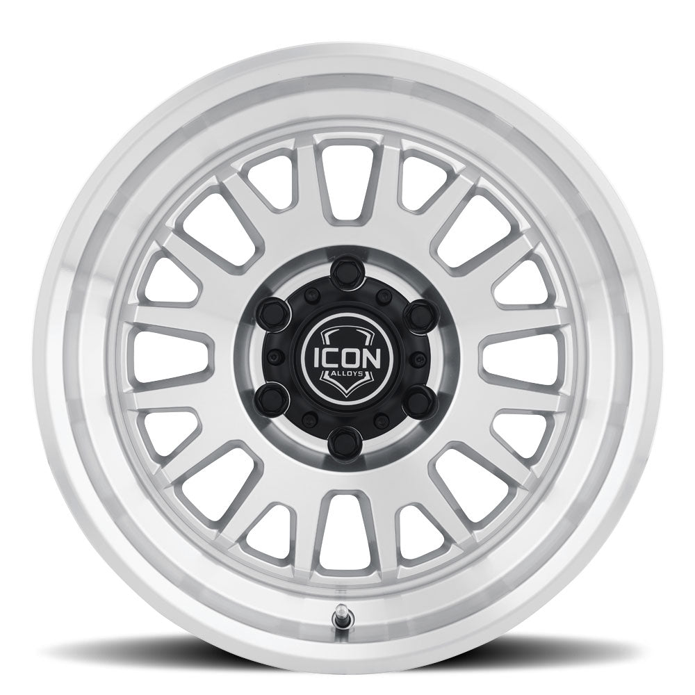 Anza 17 X 8.5 / 5 X 150 25MM Offset 5.75 Inch Back Space Sliver Machined, ICON Alloys