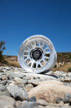 Anza 17 X 8.5 / 5 X 5 -6MM Offset 4.5 Inch Back Space Sliver Machined, ICON Alloys