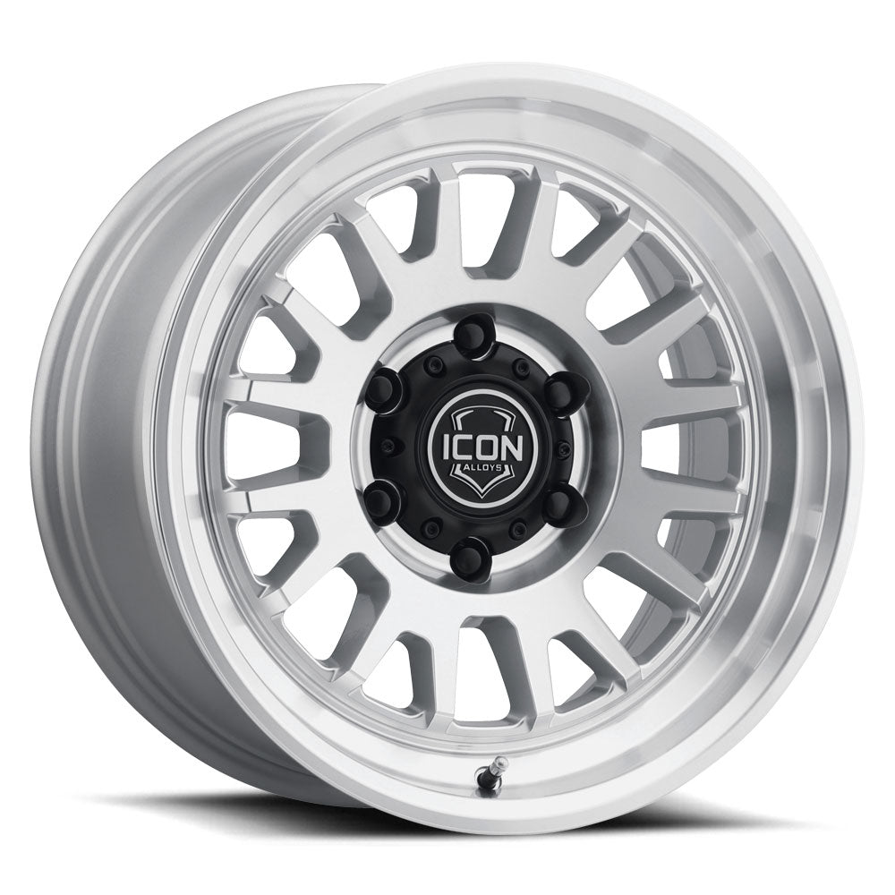 Anza 17 X 8.5 / 5 X 5 -6MM Offset 4.5 Inch Back Space Sliver Machined, ICON Alloys