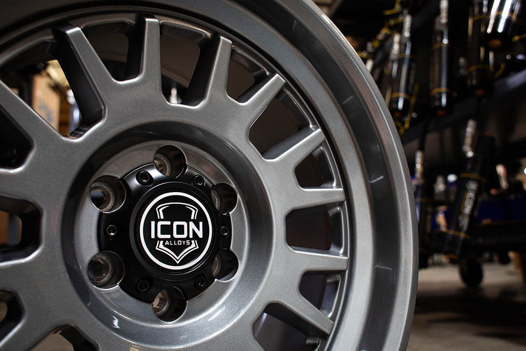 Anza 17 X 8.5 / 6 X 5.5 0MM Offset 4.75 Inch Back Space Gun Metal, ICON Alloys