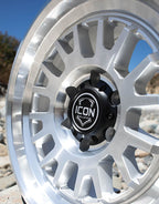 Anza 17 X 8.5 / 6 X 5.5 0MM Offset 4.75 Inch Back Space Sliver Machined, ICON Alloys