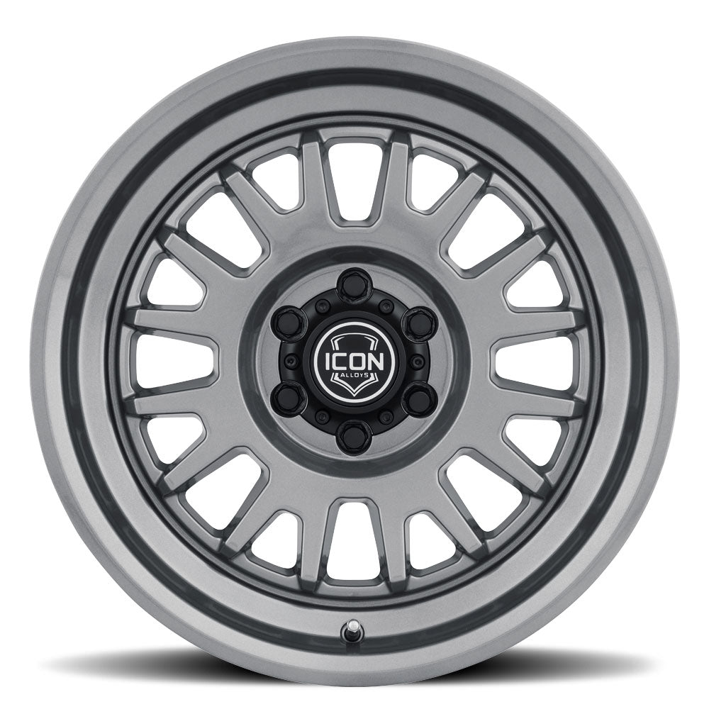 Anza 17 X 8.5 / 6 X 5.5 25MM Offset 5.75 Inch Back Space Gun Metal, ICON Alloys