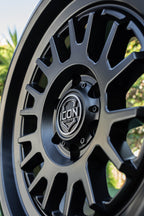 Anza 17 X 8.5 / 6 X 120 0MM Offset 4.75 Inch Back Space Satin Black, ICON Alloys