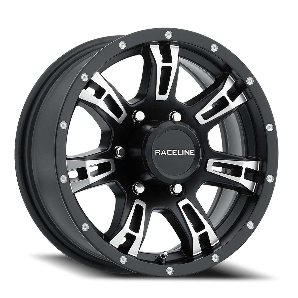 Aluminum Wheels 16x6 Arsenal Trailer 840 Matte Black Machined Face Raceline Wheels