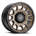 Rancho 20 X 9 / 8 X 6.5 12MM Offset 5.5 Inch Back Space Satin Bronze W/ Gloss Black Lip, ICON Alloys