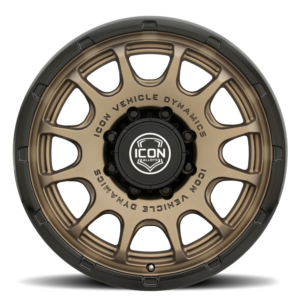 Rancho 20 X 9 Satin Bronze W/ Gloss Black Lip, ICON Alloys