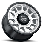 Rancho 20 X 9 Silver Machined W/ Gloss Black Lip, ICON Alloys