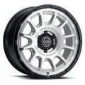 Rancho 20 X 9 Silver Machined W/ Gloss Black Lip, ICON Alloys