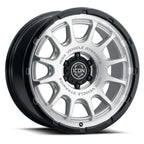 Rancho 20 X 9 Silver Machined W/ Gloss Black Lip, ICON Alloys