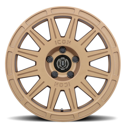 ICON Ricochet 17x8 5x100 38mm Offset 6in BS Satin Gold Wheel-LTW Motorsports