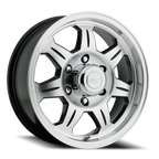 Aluminum Wheels 15x6 Element Trailer 870 Black Machined Face Raceline Wheels