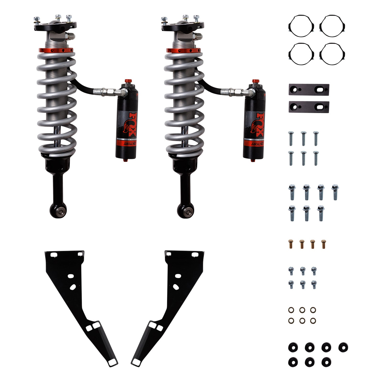 05-23 Toyota Tacoma Front 2.5 Truck Factory Race Series Internal Bypass Remote Reservoir 2-3 Inch Lift Dual Speed Compression Kit Fox Shocks