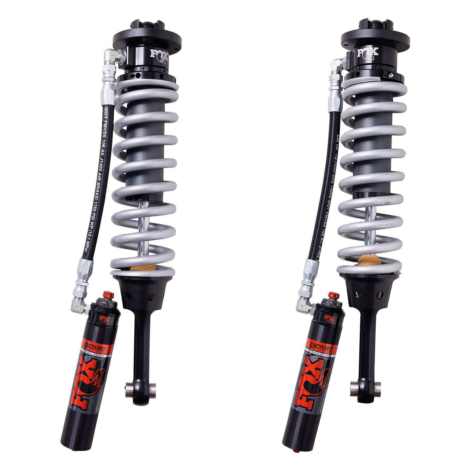 24-On Toyota Tacoma Front Coilover Internal Bypass 3.0 Series Remote Reservoir Dual Speed Compression Evo 2-3 Lift Kit Fox Shocks