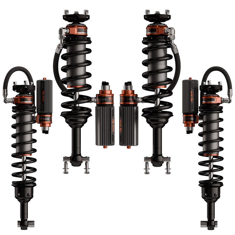 21-On Ford Bronco 3.2 Truck Factory Race Series Live Valve Connected Suspension Kit Fox Shocks