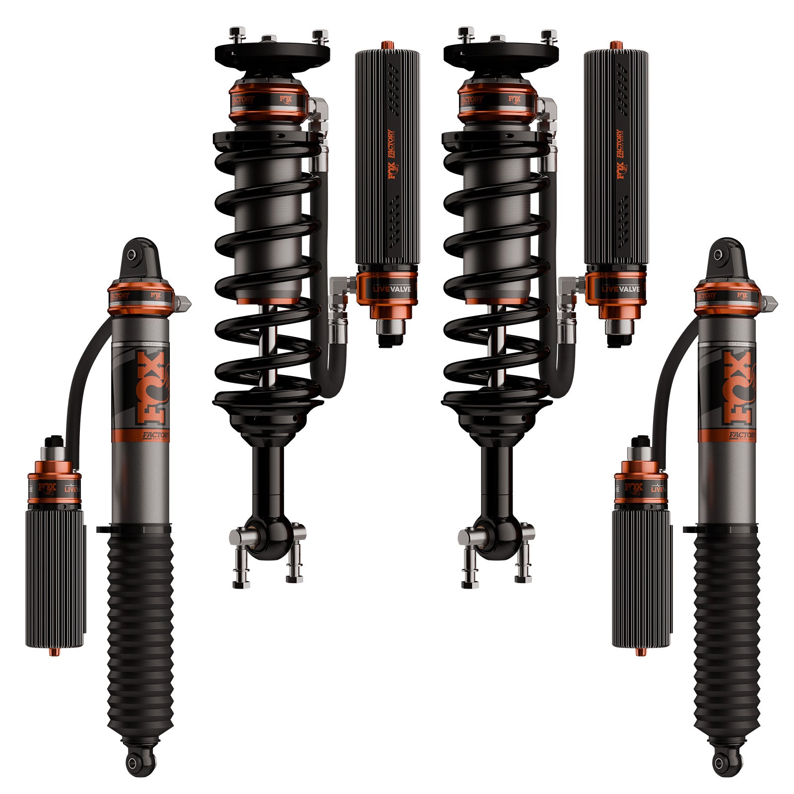 Shock Absorber 24-On Ford F150 Supercrew Front Coilover 3.2 Truck Factory Race Series Live Valve Connected Suspension 2-2.5 Inch Lift Kit FOX