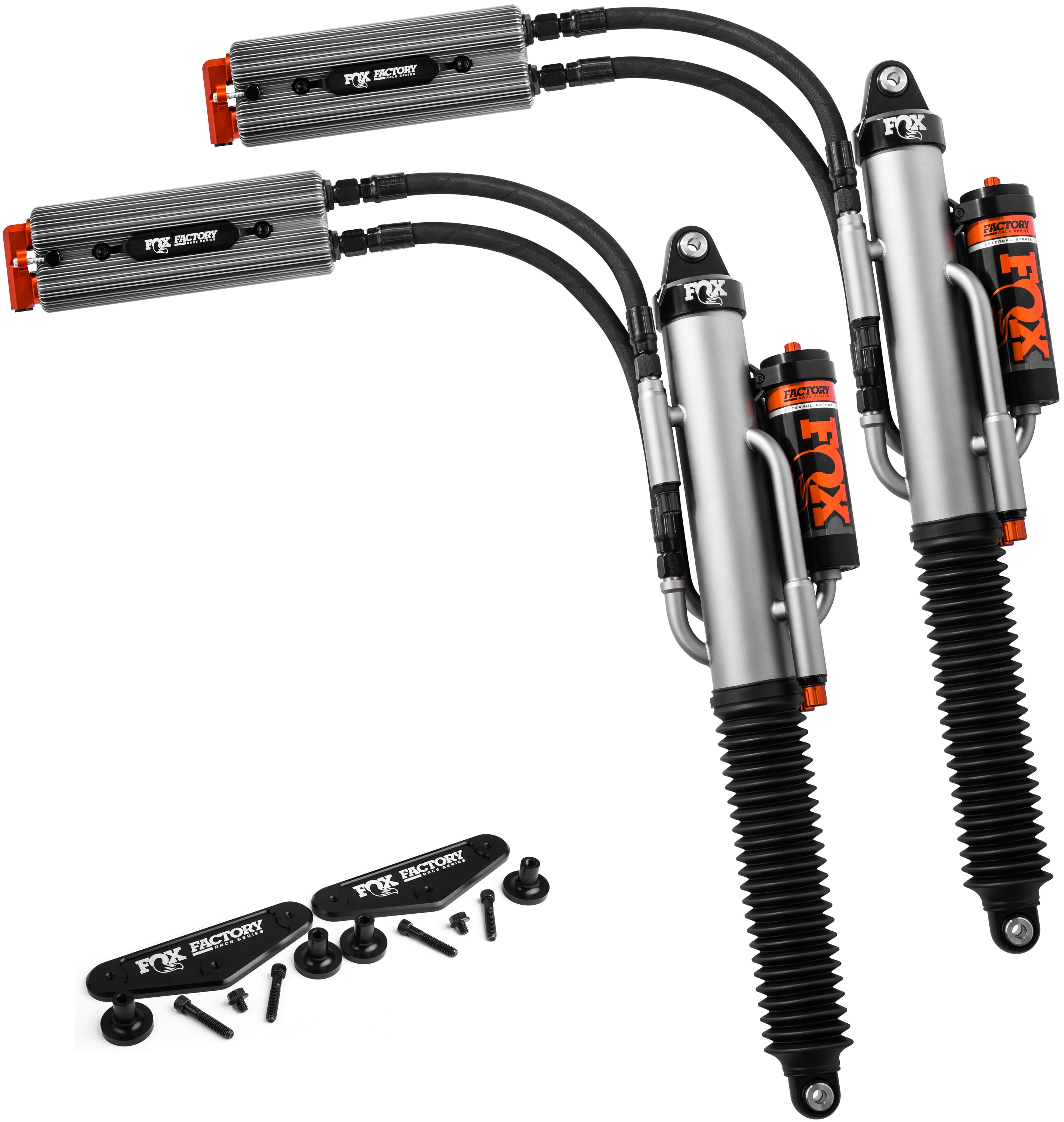 Shock Absorber 17-On Ford Raptor Rear External Bypass 3.0 Series Piggy-Back Remote Cooler 12.3 Inch 0-1 Inch Lift Kit FOX