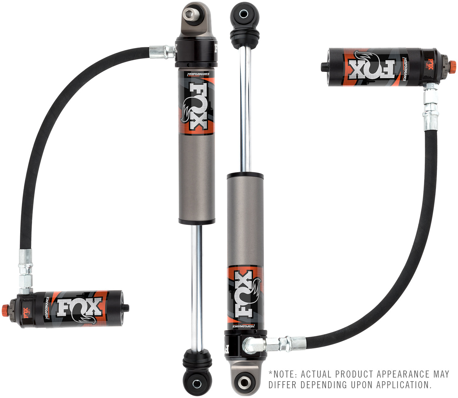 19-On Gm 1500 Rear 2.5 Truck Performance Elite Series Remote Reservoir 0-1.5 Inch Lift Dual Speed Compression Kit Fox Shocks