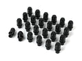 Lug Nut Kit M14 X 1.5 Extended Thread With Custom Shank Black 24 Count Black, ICON Alloys