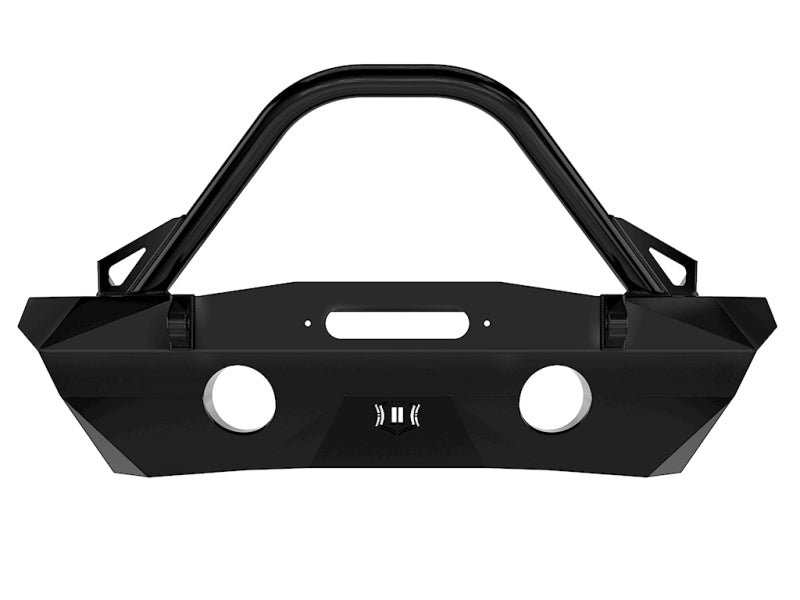 ICON 07-18 Jeep Wrangler JK Pro Series Front Bumper Rec Winch Mount w/Bar/Tabs-LTW Motorsports