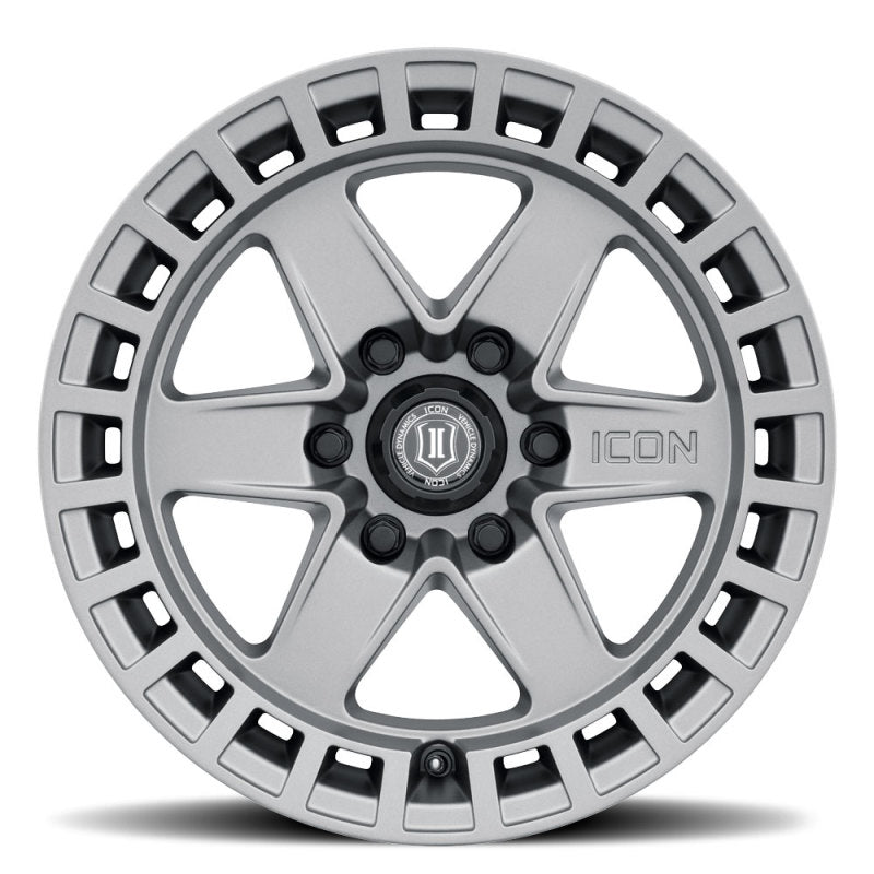 ICON Raider 17x8.5 6x135 6mm Offset 5in BS Titanium Wheel-LTW Motorsports