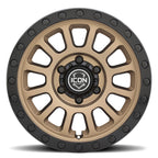 ICON Hulse 17x8.5 / 6x5.5 / 25mm / 5.75in BS Satin Bronze w/ Gloss Black Lip