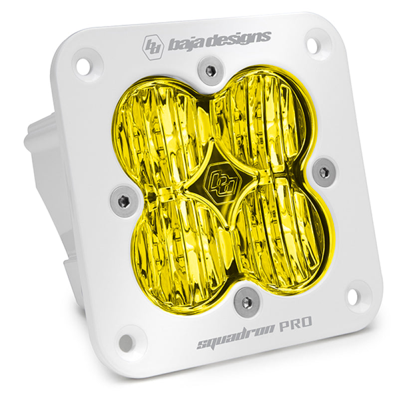 Baja Designs Squadron Pro White Wide Cornering Pattern Flush Mount LED Light Pod - Amber-LTW Motorsports