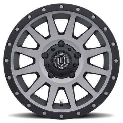 ICON Compression 17x8.5 5x150 25mm Offset 5.75in BS 110.1mm Bore Titanium Wheel-LTW Motorsports