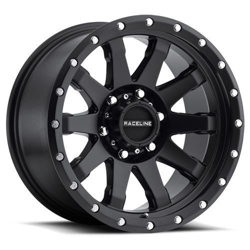 Aluminum Wheels 17x8.5 Clutch 934B Black Raceline Wheels